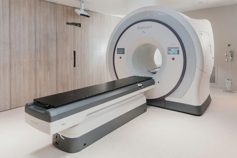 MRI scanner in a diagnostic imaging suite